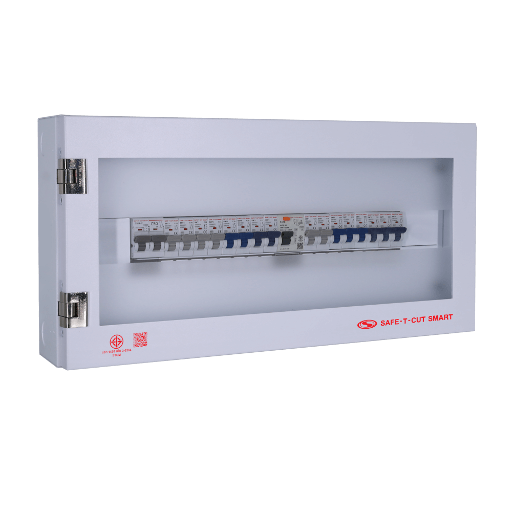 ชุดตู้คอนซุเมอร์ยูนิต 16 ช่อง เบรคเกอร์กันดูด 50 แอมป์ เซฟ-ที-คัท สมาร์ท รุ่น IGEN02 BYPASS